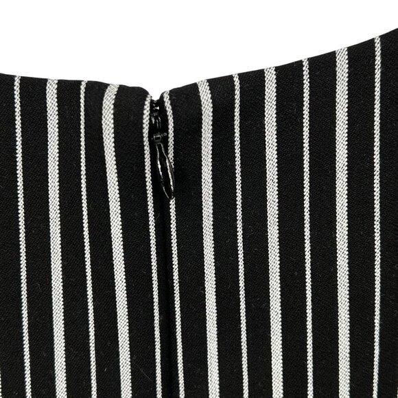 Banana Republic Women's Sheath Dress Size 6 Striped Black White S/S Work Career - Picture 9 of 16
